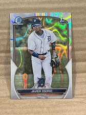 2023 Bowman Chrome #BCP-4 Javier Osorio lava refractor 218/399  Detroit Tigers