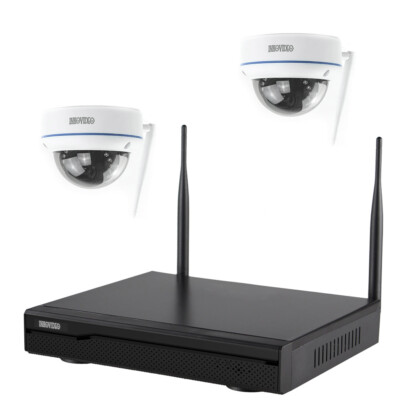INKOVIDEO INKO-22M2D WLAN IP Überwachungsset 4-Kanal NVR & 2x 3 MP Dome Kamera