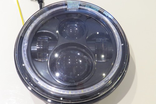 Universal 7” LED 7inch headlight VW Beetle Defender DRL + Indicator Halo Black