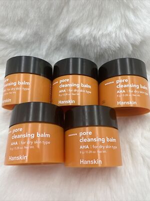 5 Pc - Hanskin Pore Cleansing Balm AHA For Dry Skin 0.28oz / 8g Each -Mini Size