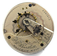 Vintage Waltham P.S Bartlett 18s 15J OF Pocket Watch Movement lot.wc
