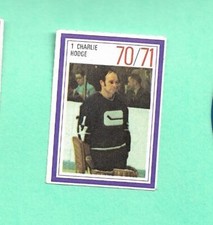 (1) CHARLIE HODGE 1970 ESSO POWER STICKER CANUCKS GOALIE MINI STICKER (J3995)