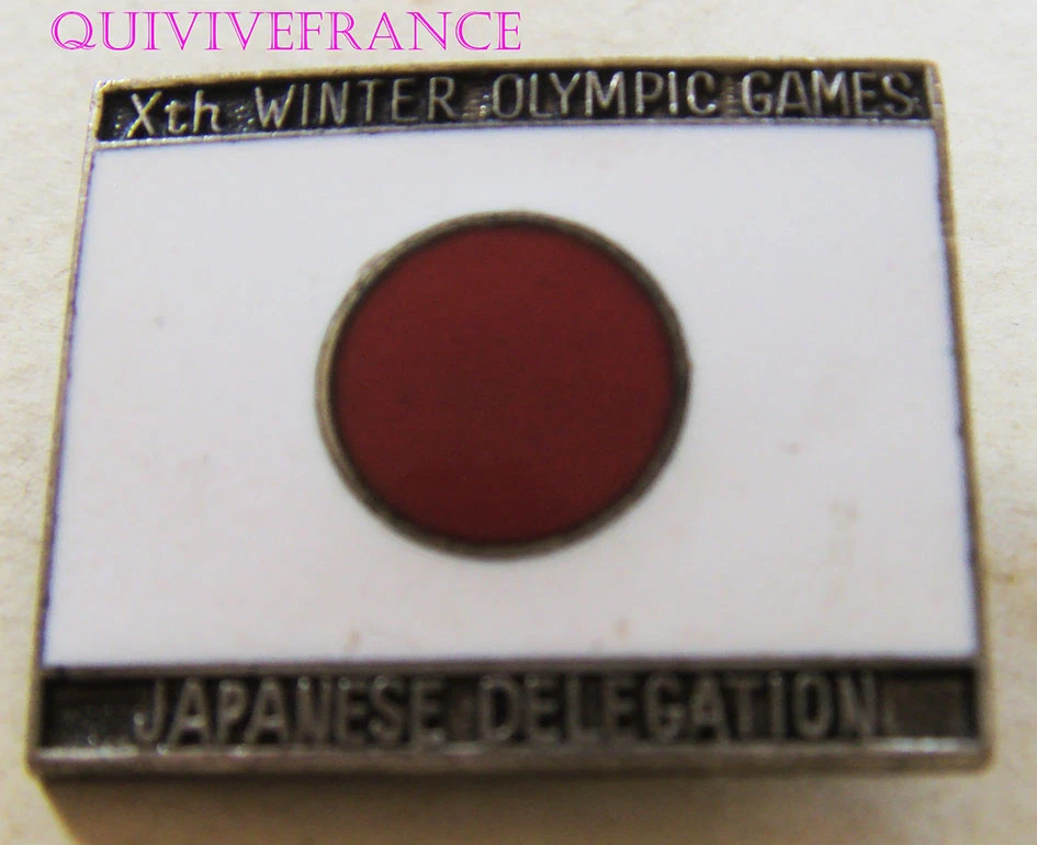 Rare Broche Émaillée Arthus Bertrand Grenoble 1968 Jeux Olympiques Jo