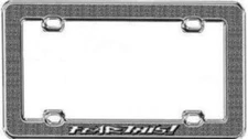 Fear This License Plate Frame - Chrome Cast Aluminum - 12" wide x 7" tall
