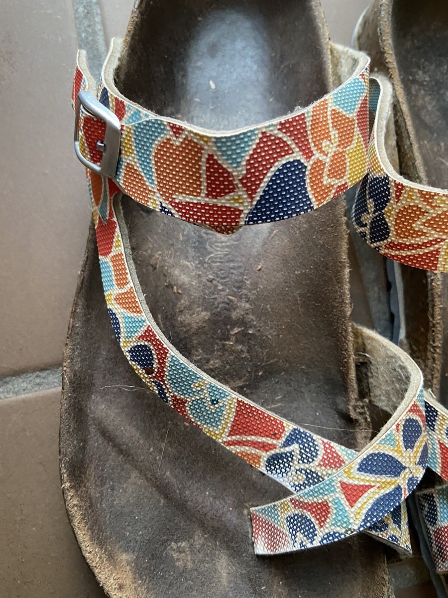 Birkis Birkenstock Multicolored Toe Loop Sandals Size L9 M7