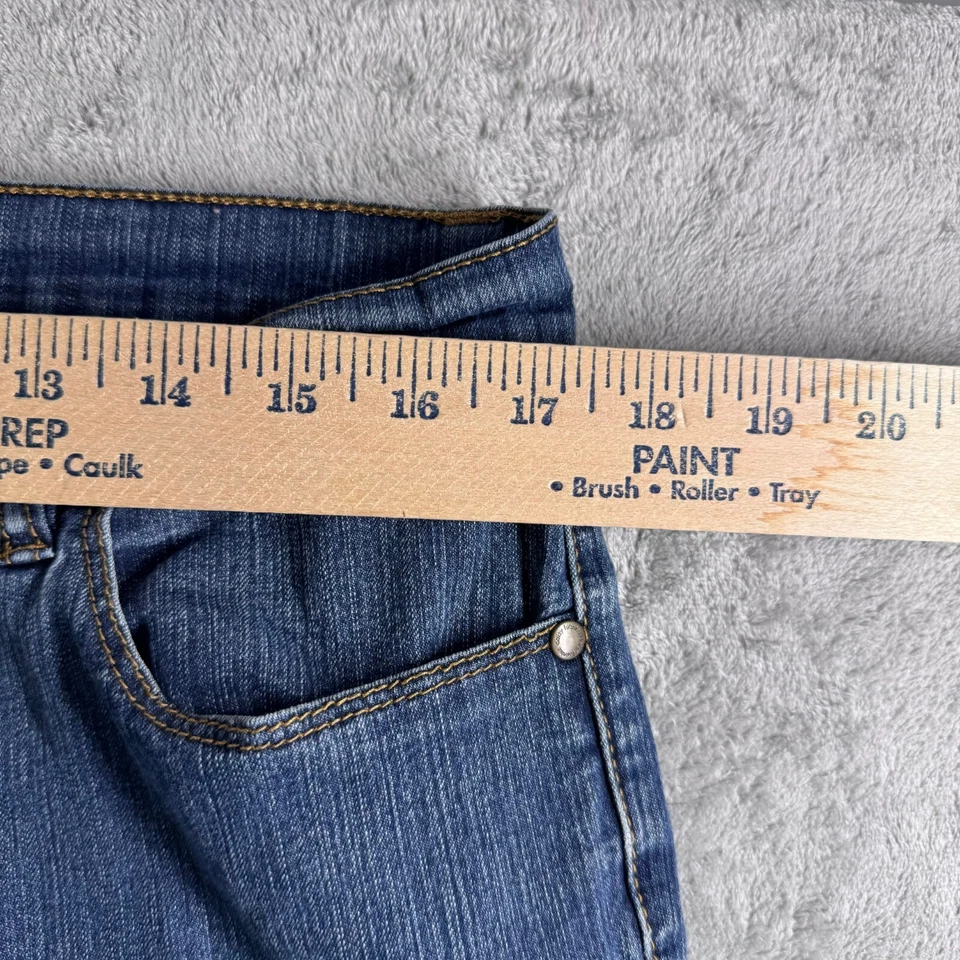 Womens Size 12 Mid-rise Boot Cut Jeans Stretch Pants Daisy Fuentes Blue Jeans - Image 2 of 4