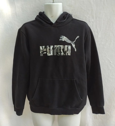 Puma Pullover Hoodie Mens Black Casual Outerwear Size Medium - Picture 3 of 5