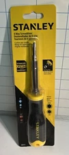 Stanley 68-012 6-Way Screwdriver, 7-3/4" long, Nut Driver, Phillips, Slotted NEW