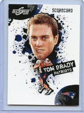 Tom Brady ( 2010 ) Big Head ( Rare ) Score Card # 447 / 499 Patriots Sb Qb