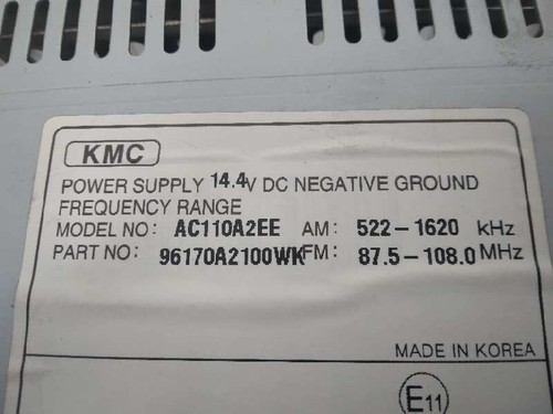 96170A2100WK AUDIOSYSTEM / RADIO-CD / AC110A2EE / 950097 FÜR KIA PRO_CEE´D D - Bild 5 von 10