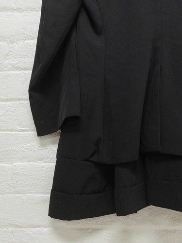 Comme des Garcons 1995 black polyester layered double breasted blazer - womens M - Picture 6 of 12