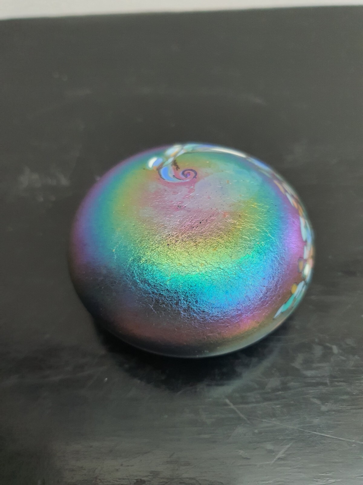 Colin Heaney Metallic Glass Paperweight eBay