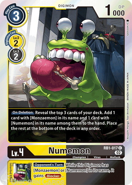 RB1-017 Numemon :: Common Foil Digimon Card :: RB01: Resurgence Booster ::