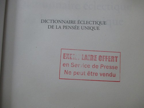 Jean Aicard "Dictionnaire éclectique de la Pensée Unique" / Baudelaire 2010 - Picture 3 of 3