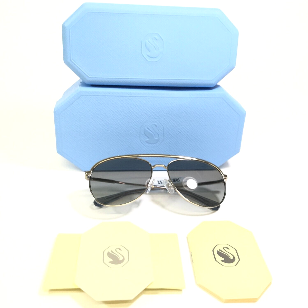 Swarovski Sunglasses SK7005 400111 Polished Silver Sparkly