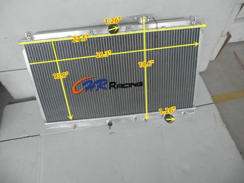 Radiador de aluminio + ventiladores para Honda Prelude 1997-2001 manual 2,2 L y Accord 1993-1997 Foto 2 de 4