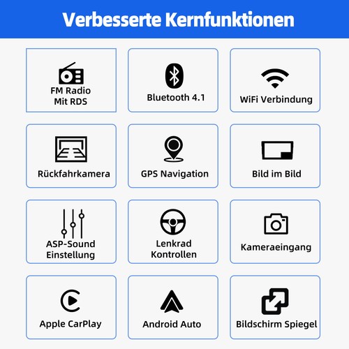 4+64G Android Autoradio Für VW T6 Transporter Multivan GPS Navi WIFI RDS +Kamera - Bild 4 von 13