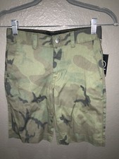 VOLCOM BOYS Green Camoflage Chino Shorts Size 25 NWT