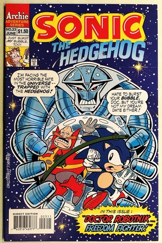SONIC The HEDGEHOG Comic Book #23 June 1995 First Edition Bagged & Boarded NEW - Picture 5 of 5