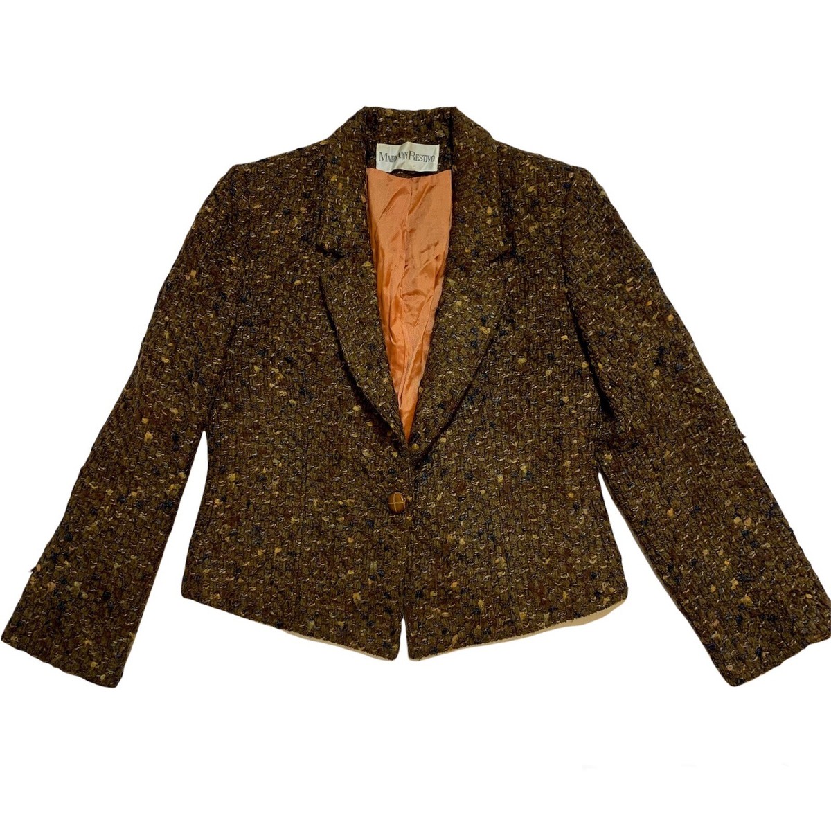 Vintage 80s Mary Ann Restivo Tweed Women's 1980s VTG Jacket Blazer