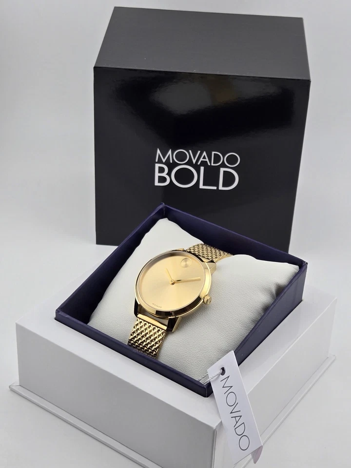 Reloj pulsera piramidal con esfera dorada Movado Bold para mujer - 3600598 (precio de venta sugerido por el fabricante 595 USD) Foto 3 de 4