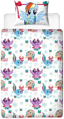 My Little Pony beddengoed, dekbedovertrek Besties Twilight Sparkle en Rainbow Dash 140 x 200 70 x 90 cm, 100% katoen, met ritssluiting