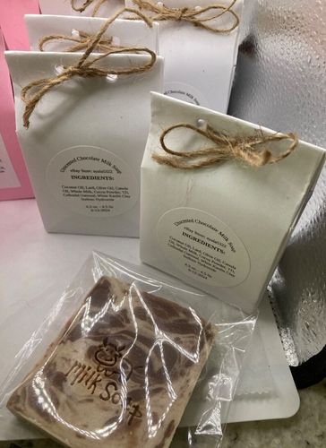Homemade Assorted Peppermint Mocha & Chocolate Milk Soap Bars - Lot 2 - Picture 3 of 9