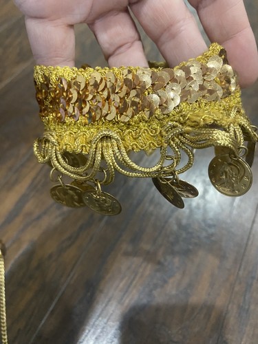 Costume e accessori vintage Fredericks of Hollywood danza del ventre paillettes oro - Foto 20 di 22