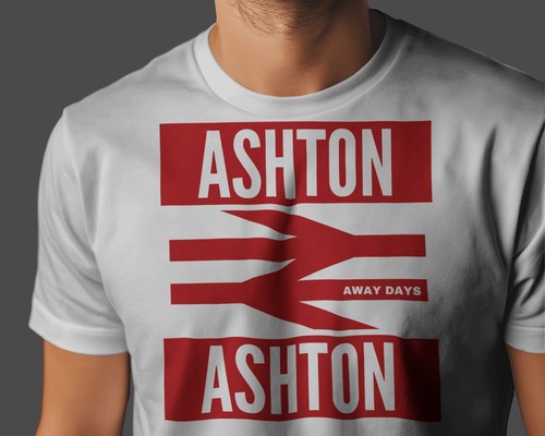 ASHTON Away Days T-Shirt | United The Robins Hurst Cross Greater Manchester - Picture 4 of 13
