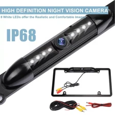 US License Plate Metal Frame Rear View Backup Camera CMOS HD  LED Night Vision