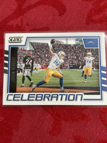 2022 Panini Score Celebration Justin Herbert #C-JH- Los Angeles Chargers - Imagen 4 de 6