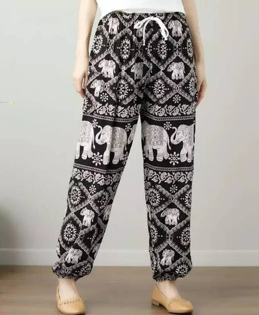 Variety of Thai Elephant Shorts from Thailand: Elastic Waist to Fit Most  Sizes (Black Pattern 1) at  Women's Clothing store