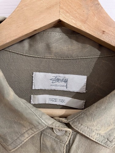 Women’s Stussy Shirt. Long sleeves, Khaki, Utility, Size 6. - Picture 7 of 14