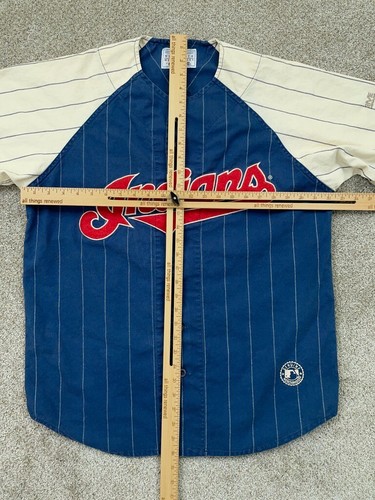 Cleveland Indians Jersey XL #8 MIRAGE Albert Belle Pinstripe Baseball VTG 1990's - Picture 3 of 13