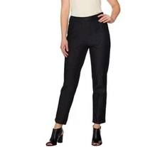 H by Halston Studio Stretch Pull-on Slim Ankle Pants- A274567- Dark Indigo, Sz 4