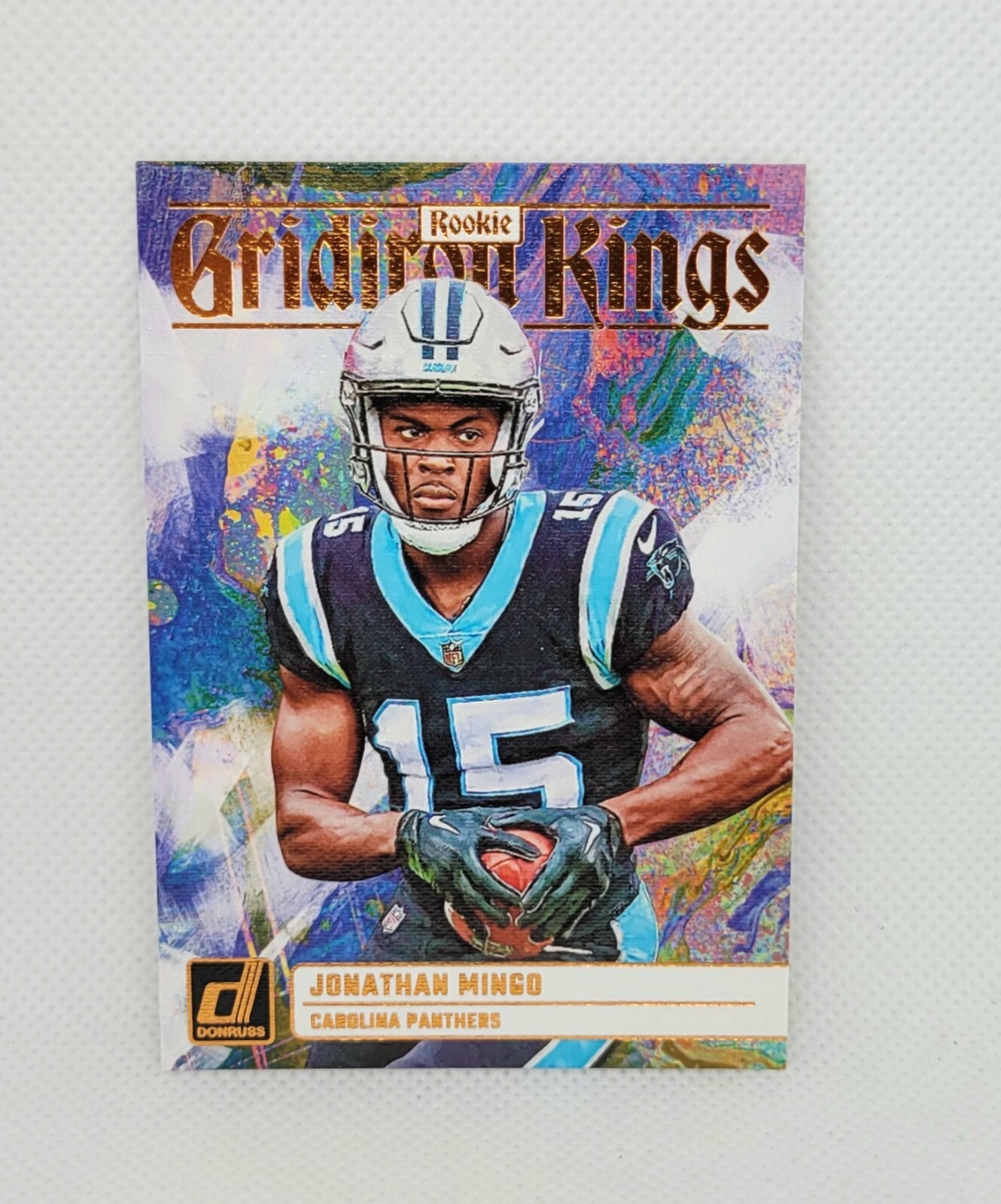 💥 Jonathan Mingo 2023 Panini Donruss  RC RGK-13 Rookie Gridiron Kings Panthers