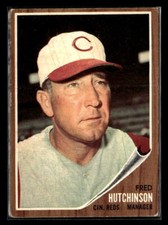 1962 Topps #172a Fred Hutchinson - EX/EX+ Set Break!