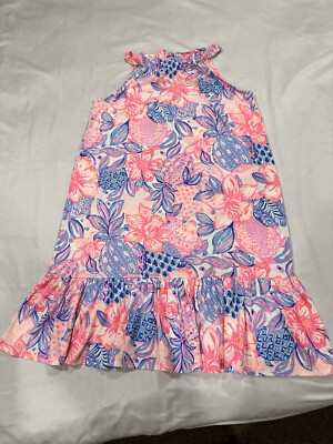 saira halter dress Lilly Pulitzer Saira Dress Women's Clothing Pink Isle Snappy Turtle : Xs