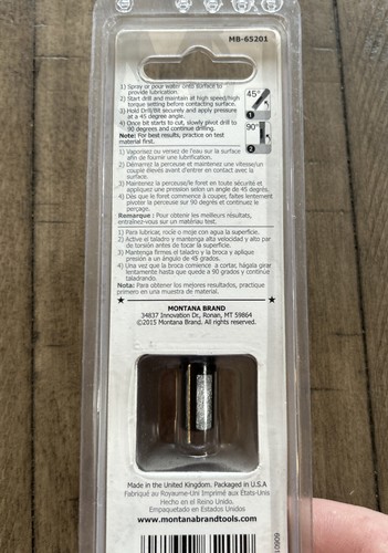 Diamond Tile Montana Brand 1/4 in. S Alloy Steel Drill Bit 1 pc - Picture 2 of 3