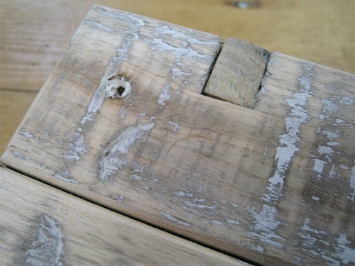 Shabby kleine Bank Hocker Schemel Tisch rustikal Landhaus natur Landleben Laden - Bild 5 von 12