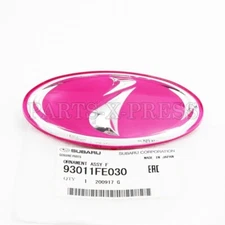 GENUINE OEM SUBARU IMPREZA PINK «i» FRONT GRILL EMBLEM BADGE 4" X 2"  93011FE030