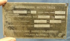 1949 1950 1952 Era International L195 Truck Body Tag Original L Series Rat Rod 1949 1950 1952 Era International L195 Truck Body Tag Original L Series Rat Rod