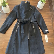 Calvin Klein Petite Belted Wrap Coat New Size Pm