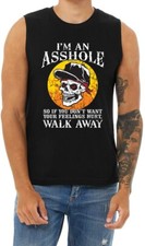 Offensive Funny Rude T-shirt Sleeveless Muscle Tee Tank Tops Mens Tank Tops