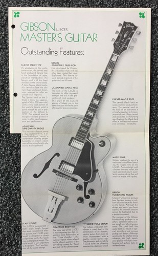 70er Jahre Original Gibson L-5CES Gitarre des Monats Prospekt