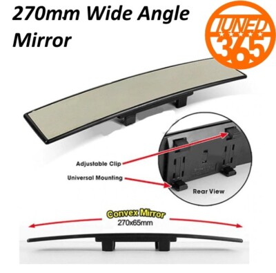 270MM Wide Angle Rear View Mirror Convex Clear Antifog JDM Rearview Universal UK