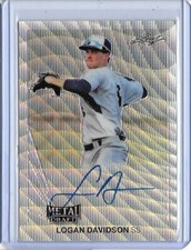 2019 Leaf Metal LOGAN DAVIDSON Throwback Silver Wave Prismatic Auto RC /30 A's