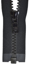 1 Weg Rei&szlig;verschlu&szlig; Kunststoff 8 mm schwarz 50 - 100 cm f&uuml;r Jacken, u.&auml;.