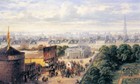 PRINCES STREET FROM THE MOUND 1843 EDINBURGH PAINTING CHARLES HALKERSTON REPRO