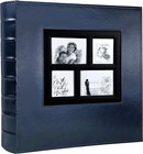 Photo Album 4X6 Holds 500 Photos Black Pages Large Capacity Leather Cov